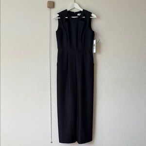 Calvin Klein black Sleeveless Jumpsuit with Cutout Neckline